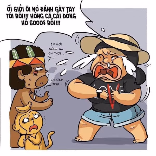 Đố ai thắng được chị ở khoản vừa đe doạ, thách thức, vừa "la làng". Ảnh: tiin.vn