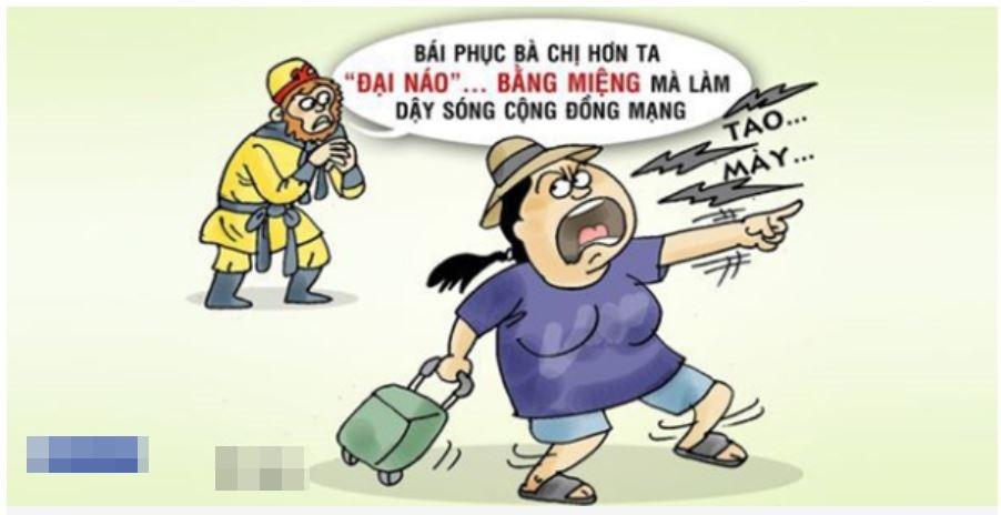 Ngộ Không đại náo thiên đình cũng phải "chào thua" chị náo loạn sân bay Tân Sơn Nhất. Ảnh: tiin.vn