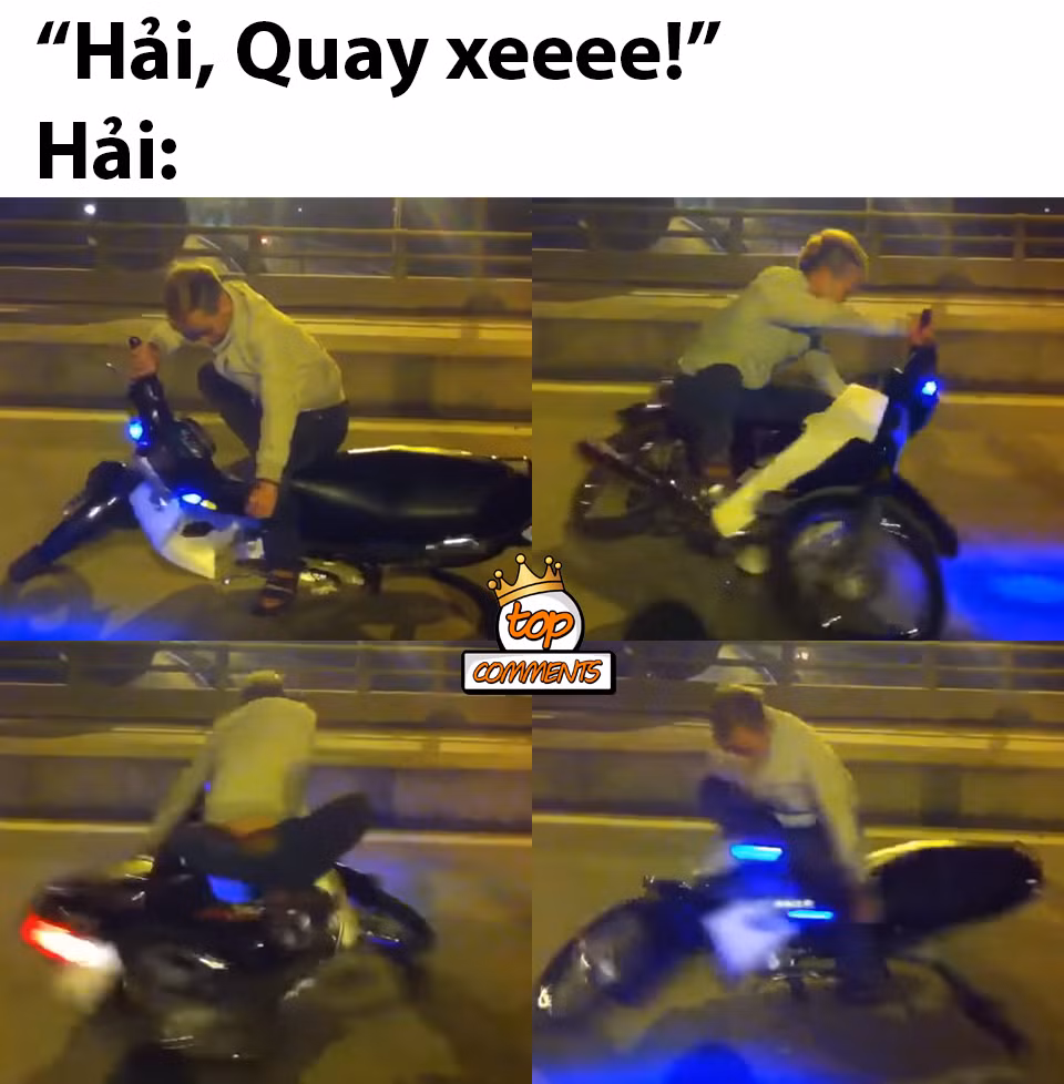 Ngay sau khi clip gây bão trên mạng xã hội, "Hải, quay xe" trở thành câu nói trend, được nhiều người sử dụng. Nhiều tấm hình chế cũng ra đời ngay lập tức khiến dân mạng không nhịn nổi cười. Rõ ràng, nội dung chính của clip là cặp đôi nam nữ cãi nhau, vậy mà chỉ với 1 câu gọi, Hải là người gây được sự chú ý.
