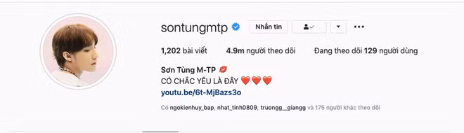 Theo thống kê về BXH ngôi sao có ảnh hưởng nhất trên MXH Instagram Việt, Sơn Tùng đang chiếm ngôi đầu bảng khi tăng 900.000 sau 5 tháng, tốc độ trung bình 180.000/tháng.
