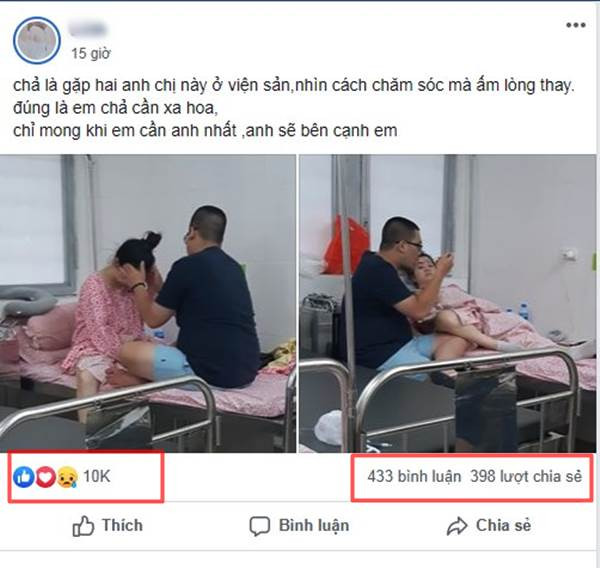 Mới đây, trên một diễn đàn lớn có đăng tải bài viết về việc một ông chồng mẫu mực ân cần chăm vợ đẻ. Bài viết ngay lập tức được hội chị em chia sẻ với tốc độ chóng mặt.