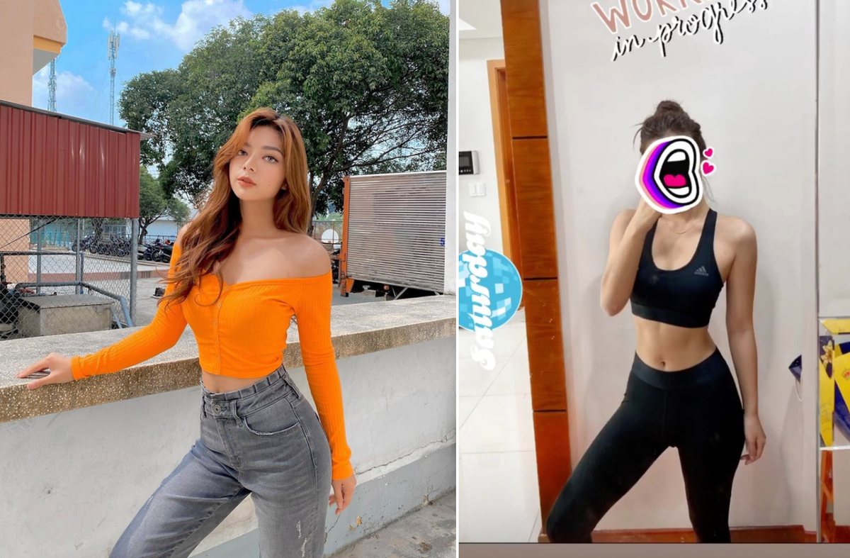 Hot girl võ thuật Katleen Phan Võ cũng gia nhập hội gái xinh chăm chỉ tập gym ở nhà. Nổi tiếng với thân hình gợi cảm, có số đo 3 vòng lý tưởng, cô nàng cho biết một trong những thành quả lớn nhất sau hơn một tuần làm việc tại nhà là không tăng cân và vẫn giữ được cơ bụng chuẩn số 11.