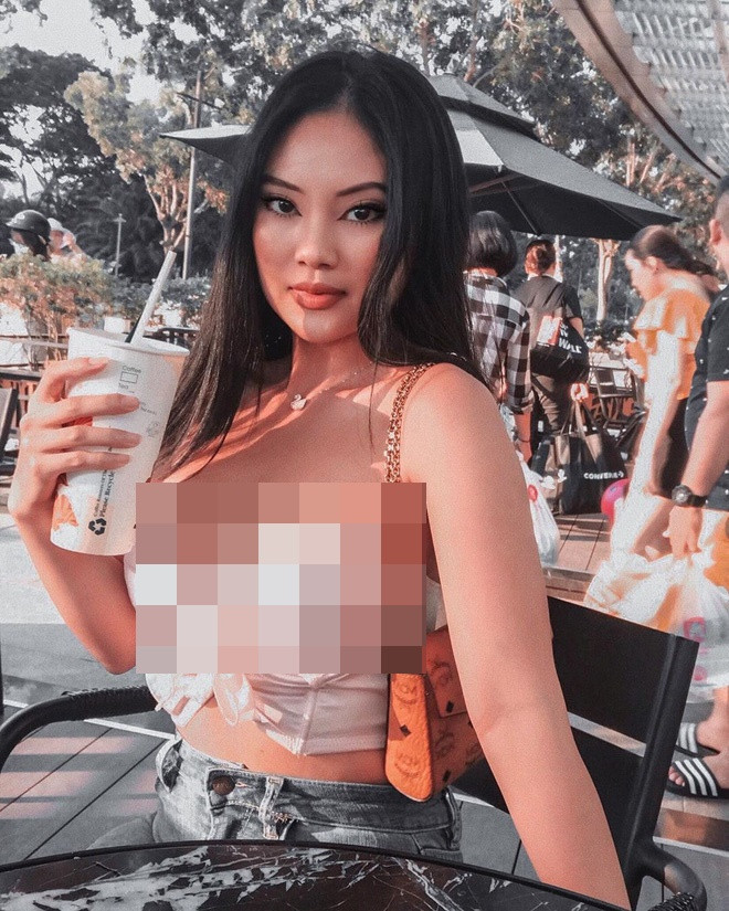 Ashley Thảo Đinh theo đuổi phong cách khỏe khoắn với làn da ngăm và cách trang điểm sắc sảo.