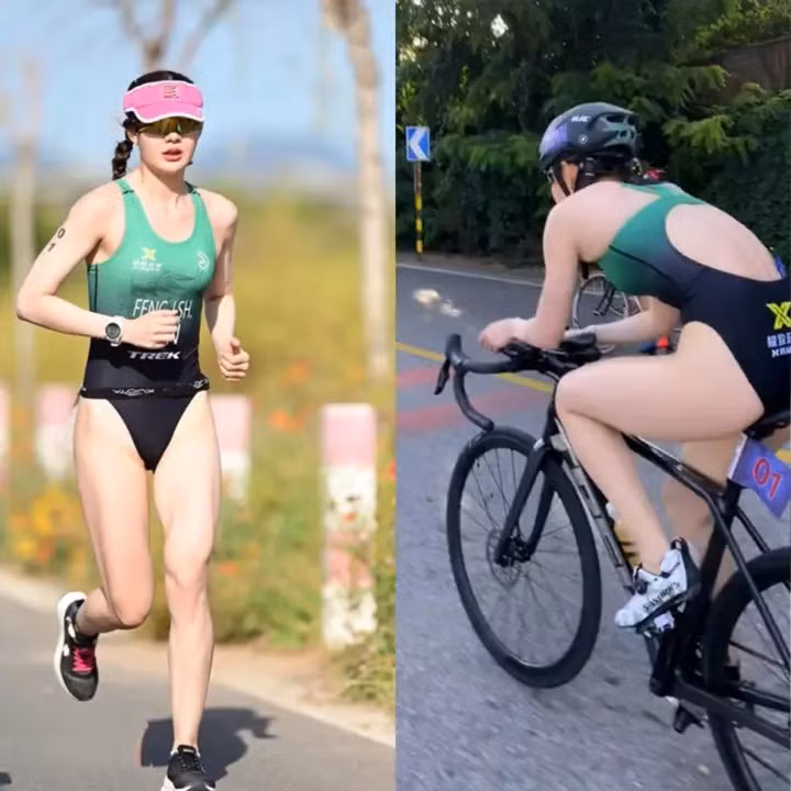 Trang phục bó sát và thiếu vải khiến những bộ phận cơ thể của Feng Jingshuang trở nên phản cảm khi cô vận động, đặc biệt là lúc đạp xe. Khi đó, nhiều người cho rằng Feng cố tình mặc như vậy để thu hút sự chú ý.