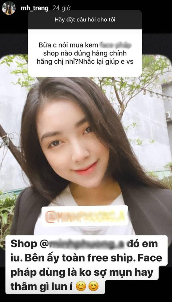 Sau Nhật Lê, bạn gái Văn Toàn là Nhung Bum thì Mai Hà Trang là người tiếp theo bị dân mạng tố PR không có tâm. Mới đây, cùng với một câu hỏi: "Shop nào bán hàng chính xác", bạn gái Hà Đức Chinh trả lời đi trả lời lại hai lần, nhưng mỗi lần lại đưa ra tên một shop khác nhau.