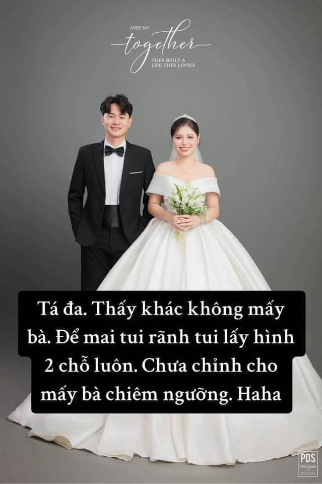 Kết quả chụp lại hình ở chỗ khác, lần này thì cô dâu đã ưng ý.