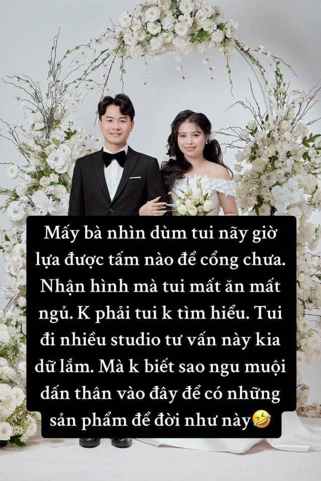 Cô dâu cho biết cô đã tìm hiểu rất nhiều, nhưng cuối cùng đã chốt chụp ở studio này.