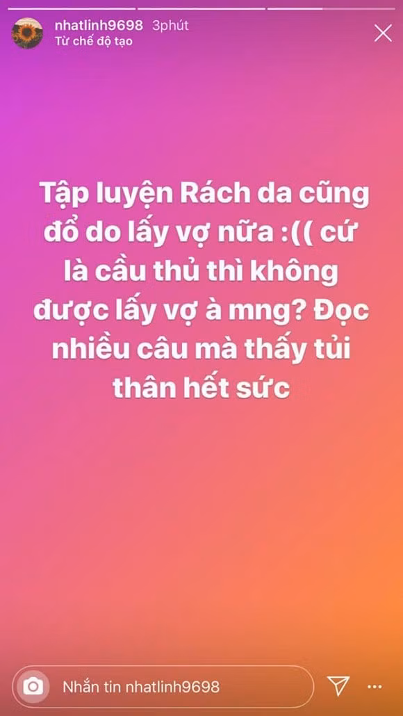 Nhat Linh tui than vi Van Duc 'rach da cung do do lay vo'