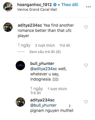 Giống như Văn Hậu, Hoàng Anh Ốc không hề quan tâm tới những bình luận không hay về bạn trai mình từ phía cộng đồng mạng Indonesia.