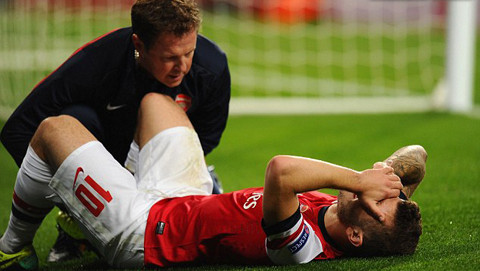 Jack Wilshere (Arsenal): Wilshere mới 23 tuổi nhưng đã phải chịu tới hơn 20 chấn thương mức độ khác nhau trong sự nghiệp. Riêng trong mùa này, Wilshere đã năm lần chấn thương. Để có thể sớm chứng minh được phẩm chất của mình trên sân đấu trước sự kiên nhẫn đang dần cạn nơi người hâm mộ Arsenal, trước mắt Wilshere cần phải vượt qua được bài toán thể lực.