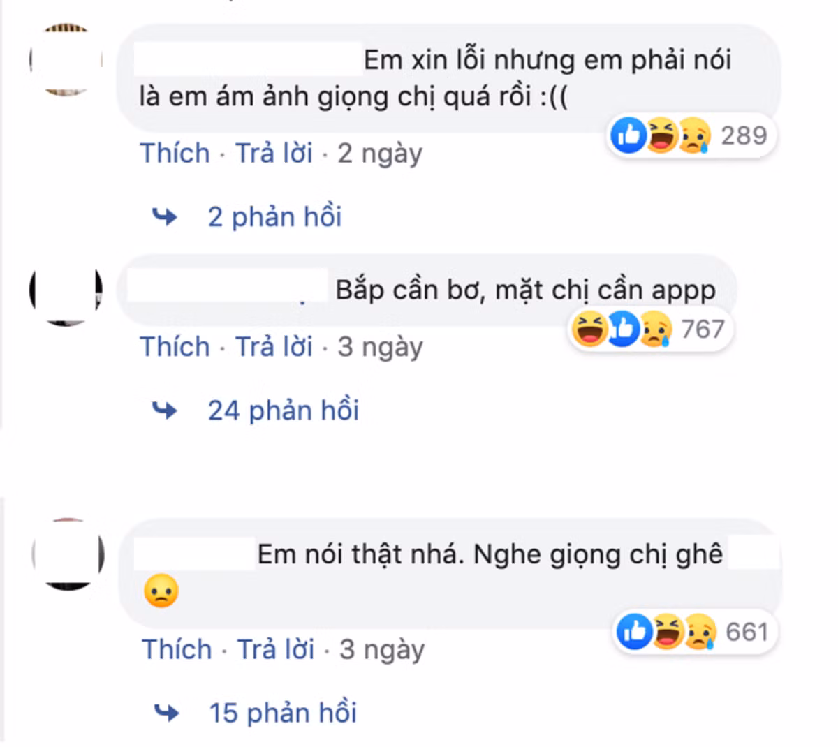 Bên cạnh đó, có ý kiến cho rằng giọng của hot girl Trần Thanh Tâm gây quá ám ảnh: "Mấy clip trước hơi dẹo nhưng còn có chút đáng yêu chứ đến clip này là muốn chọc thủng lỗ tai luôn rồi. Phát sợ", "Thôi bớt cố tỏ ra dễ thương đi phản tác dụng lắm" - Dân mạng chỉ trích.