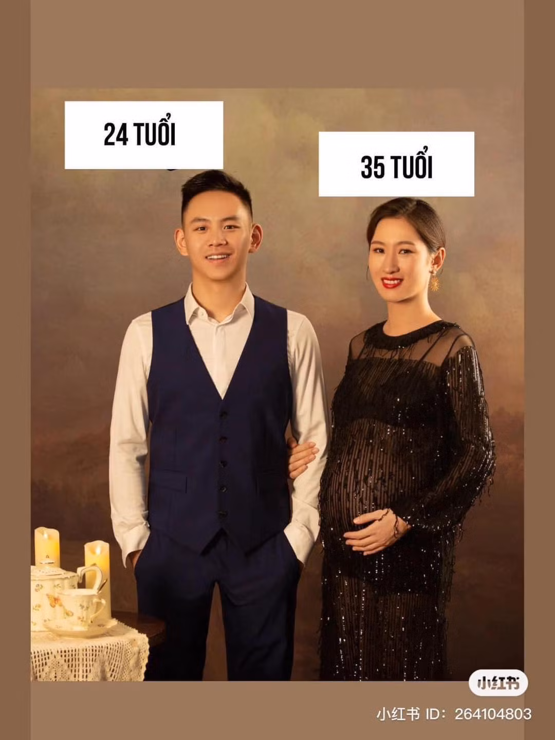 Chồng 24, vợ 35 tuổi.