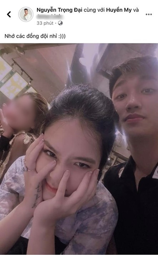 Sau khi có thông tin Quang Hải nối lại tình xưa với Nhật Lê, Huyền My nhiều lần bất ngờ sánh đôi cùng Trọng Đại.