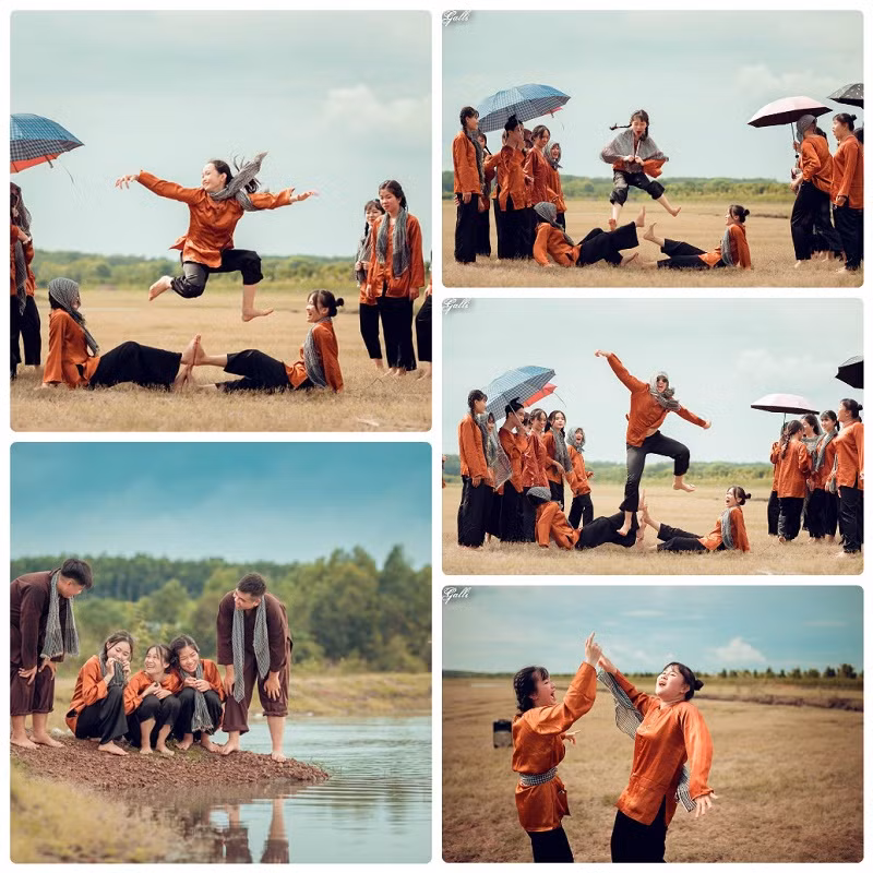 Các cô cậu học trò luôn "quẩy" rất nhiệt tình trong buổi chụp kỷ yếu này.