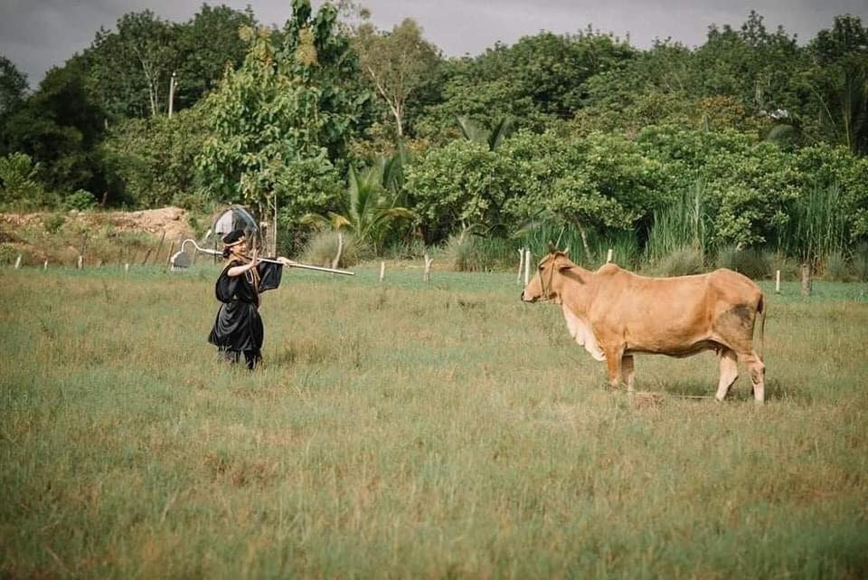 Bối cảnh của bộ ảnh là một vùng mang âm hưởng đồng quê thân thuộc.