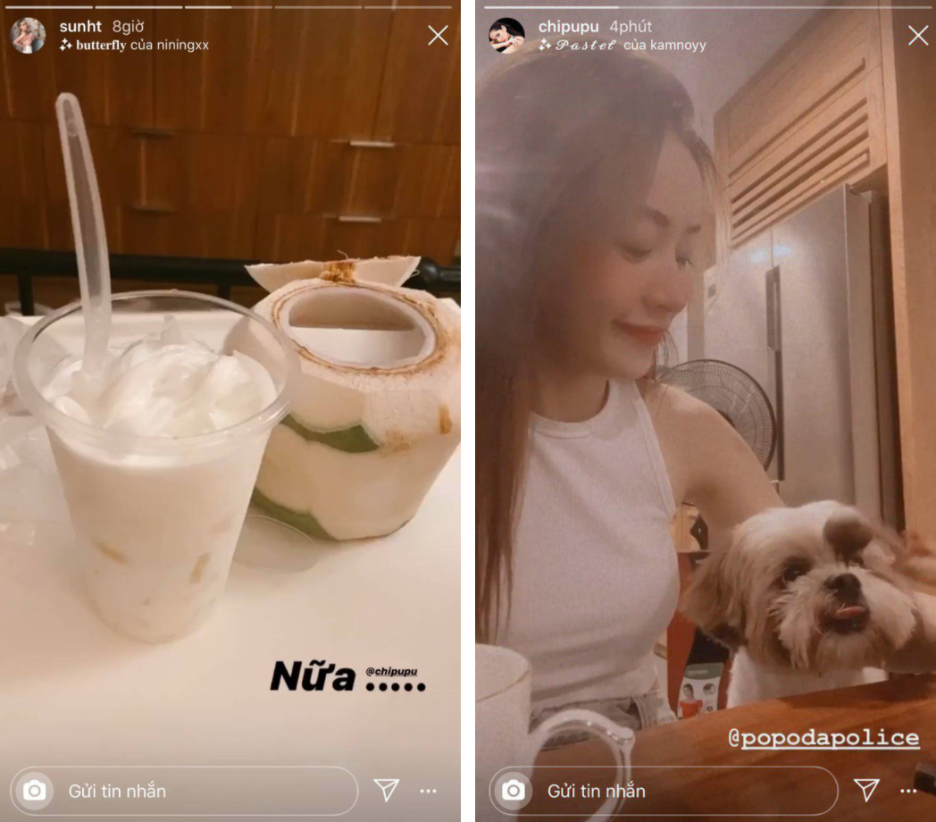 Ở một diễn biến khác cho thấy tình chị em giữa Sun Ht và Chi Pu vẫn khăng khít bền lâu.