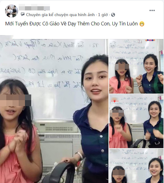 Cô gái dạy gia sư của con xuất hiện trong clip với ngoại hình quá xinh đẹp nên nhanh chóng được "500 anh em" truy lùng danh tính sau khi đoạn lip được chia sẻ rầm rộ trên một số diễn đàn.