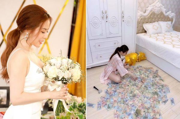 Chị gái trao 2,8 tỷ đồng cho cô dâu là Nguyễn Thị Ánh Ngọc, sinh năm 1988, sống và làm việc tại TP. Hồ Chí Minh, từng nổi tiếng trên mạng xã hội với màn đập heo đất chứa 3 tỷ vào năm ngoái.