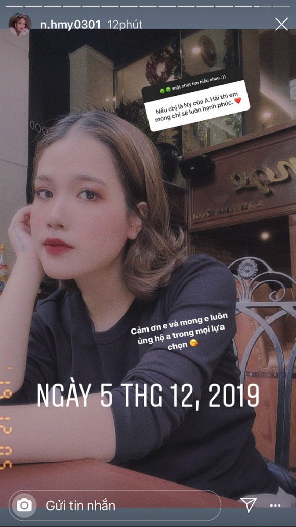 Trên Instagram cá nhân, khi được hỏi về mối quan hệ với cầu thủ U23 Việt Nam, Huyền My úp mở, không khẳng định mà cũng không phủ nhận.