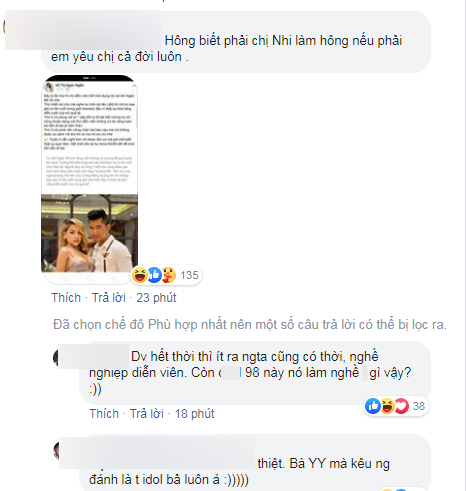 Thế nhưng, Yaya Trương Nhi lại nhận về sự ủng hộ tích cực từ cư dân mạng, có lẽ vì dính quá nhiều "phốt" bằng những chiêu trò "bẩn" nên Ngân 98 và Lương Bằng Quang không nhận được sự ủng hộ từ công chúng.