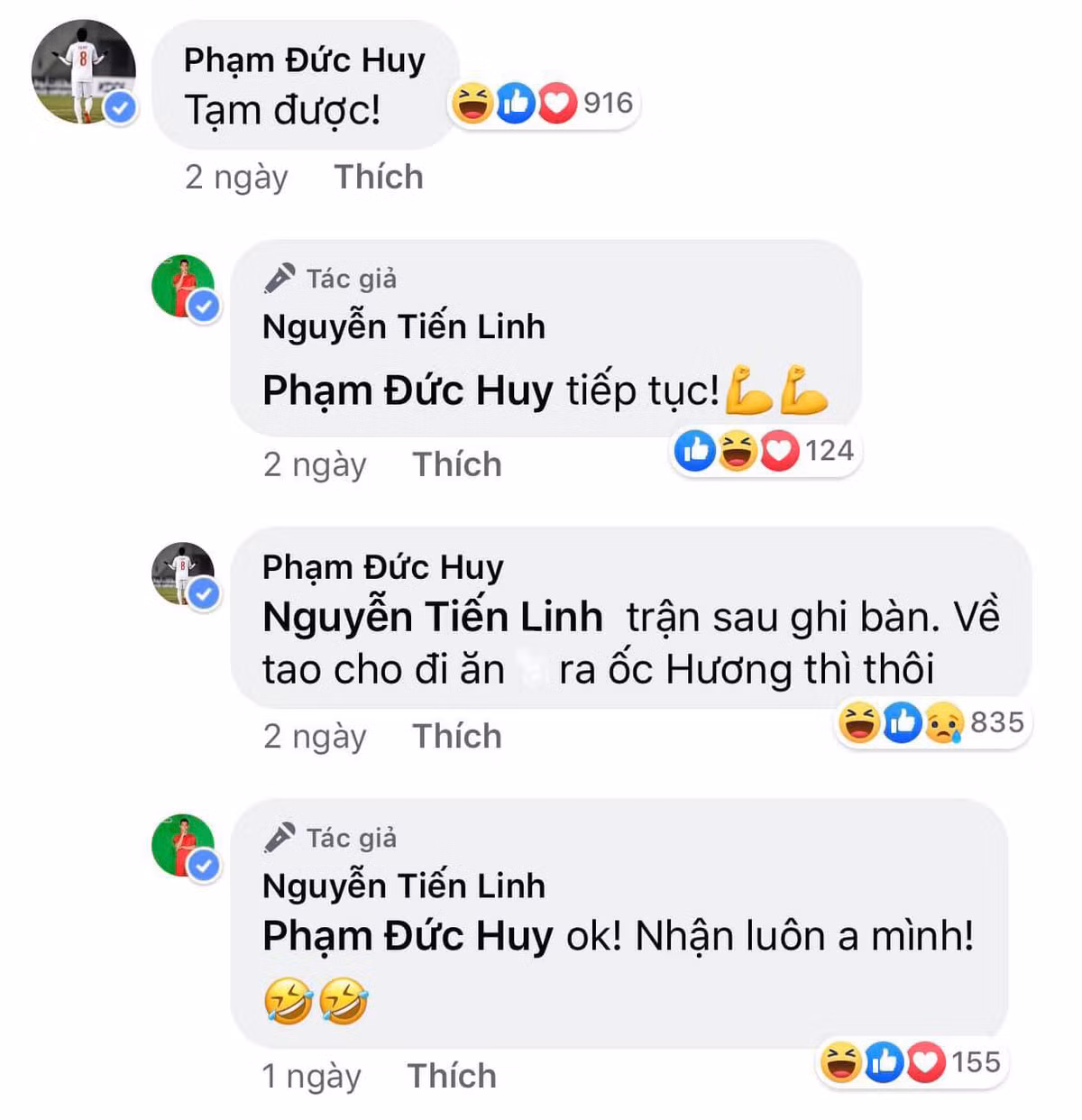 Quyết tâm giành HCV, thế nhưng tiền đạo Tiến Linh còn có động lực khác, chính là nếu đá thắng thì sẽ được "hoàng tử" Đức Huy mời ăn...ốc hương.