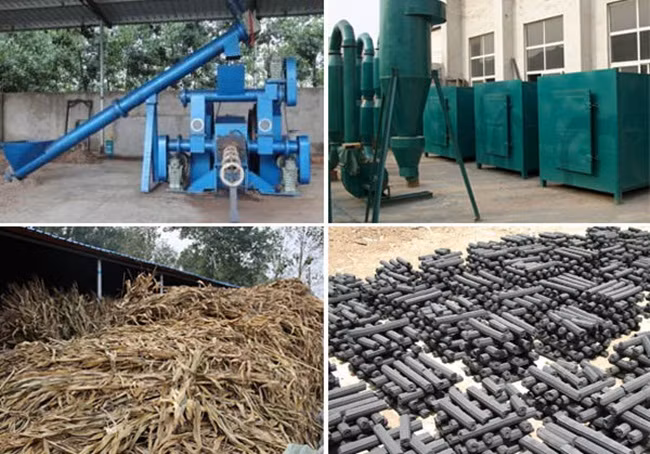 Theo đó, sau khi được thu gom về, lõi ngô được nghiền rồi trộn một số thành phần để thành bánh than. Hoặc lõi ngô được nghiền xong đem vào máy ép thành củi lõi ngô.