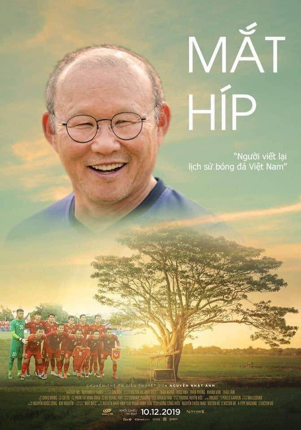 HLV Park Hang-seo cũng trở thành "nạn nhân" bất đắc dĩ của cộng đồng mạng nhưng ông đóng phim "Mắt híp" chứ không phải "Mắt biếc" như nguyên tác.