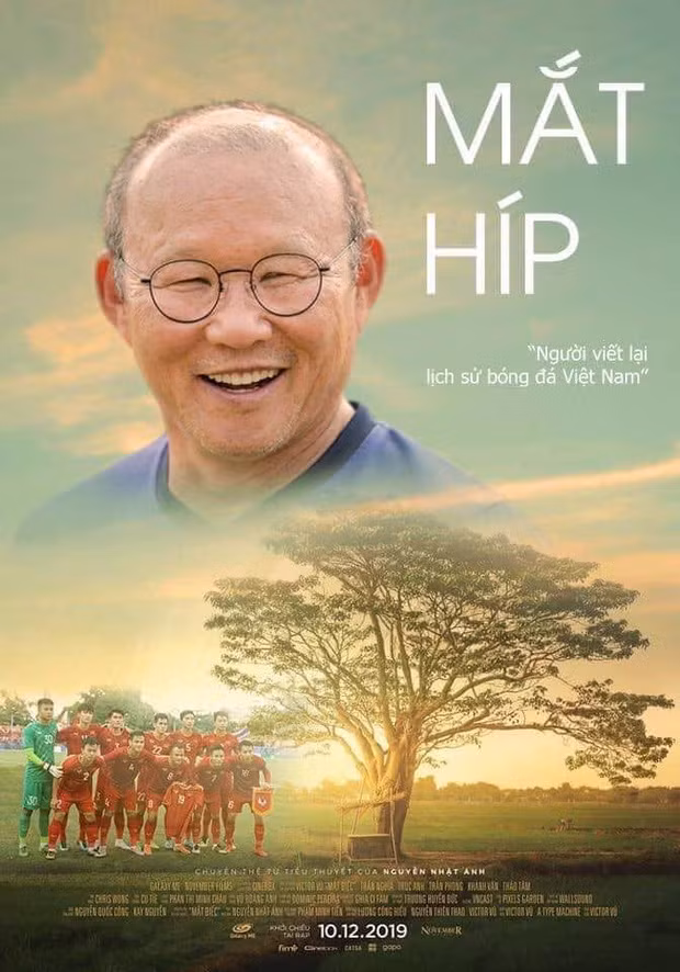 HLV Park Hang-seo cũng trở thành "nạn nhân" bất đắc dĩ của cộng đồng mạng nhưng ông đóng phim "Mắt híp" chứ không phải "Mắt biếc" như nguyên tác.