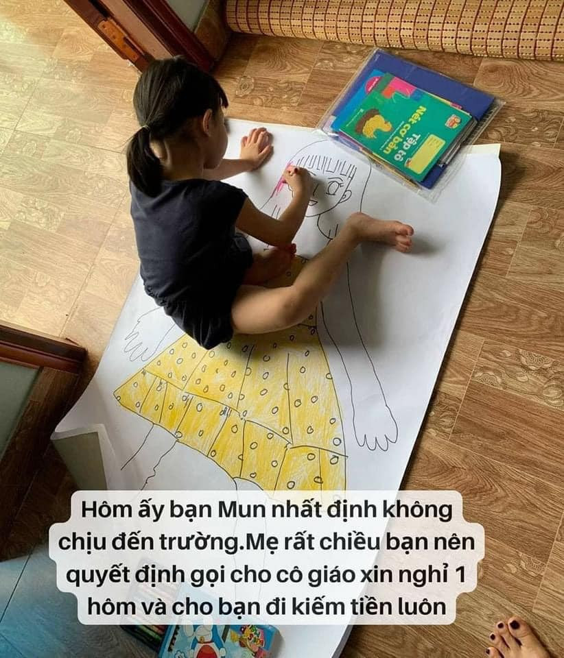 Khi con gái nhất quyết không chịu đến trường, thay vì ép uổng con, bà mẹ này quyết định gọi xin cô giáo nghỉ 1 hôm và cho con đi kiếm tiền.