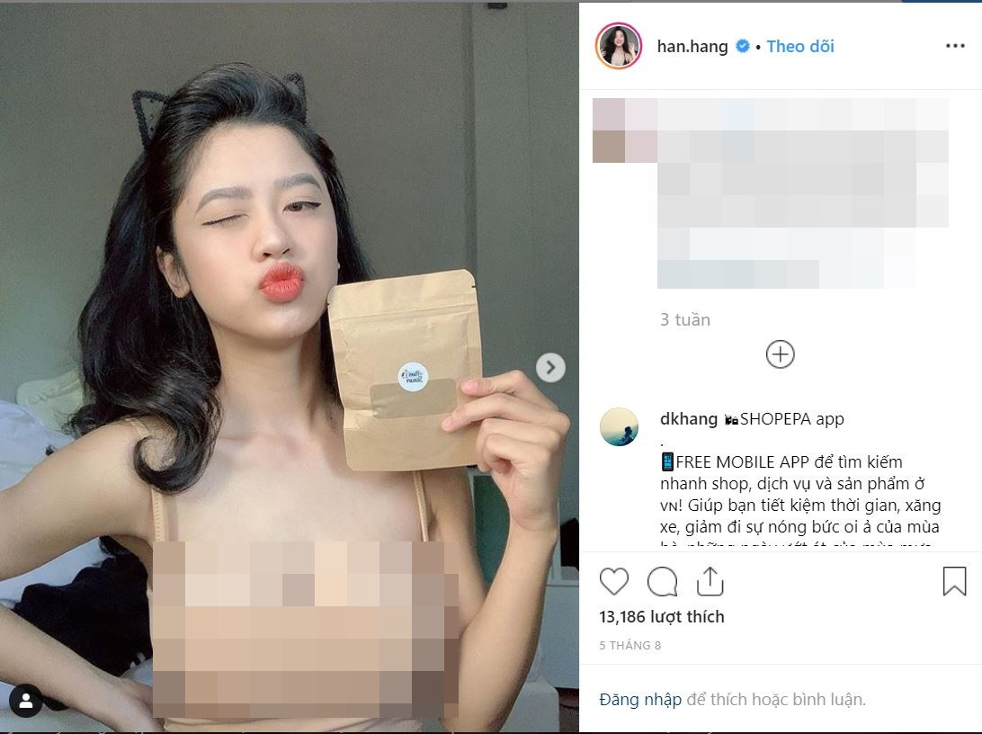 Mới đây, tin đồn Hàn Hằng được mẹ cho tiền sửa ngực từ năm lớp 12 để nổi tiếng được lan truyền nhanh chóng trên mạng. Nhưng cô nàng nhanh chóng phản pháo.