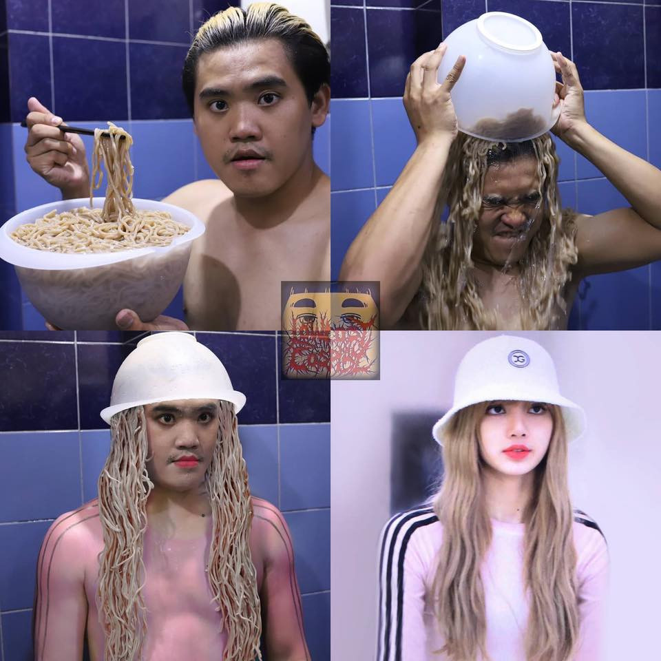 Chắc hẳn khi xem tấm hình mà Anucha Saengchart cosplay mình, Lisa (BlackPink) sẽ phát hoảng và không bao giờ dám để kiểu tóc "mì tôm" này nữa.