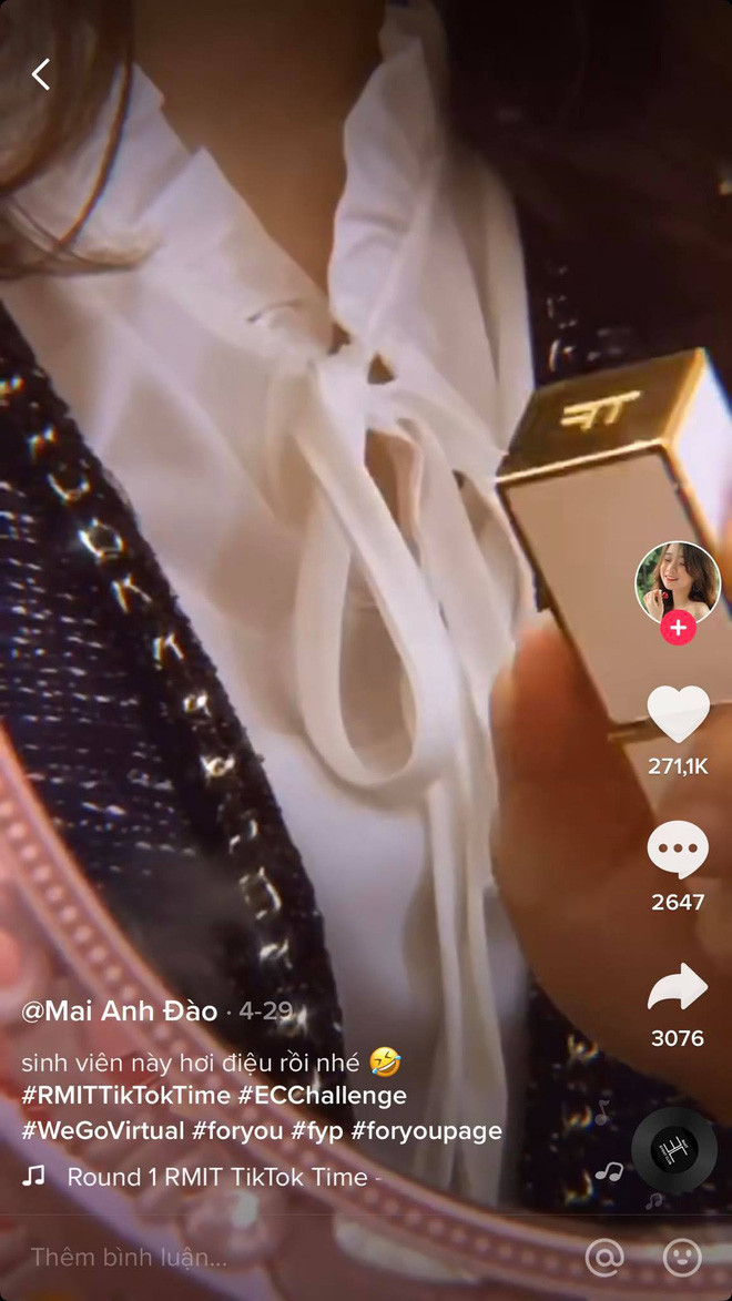 Sau khi đăng tải, clip của cô nàng nhận về hàng triệu lượt views trên Tik Tok.