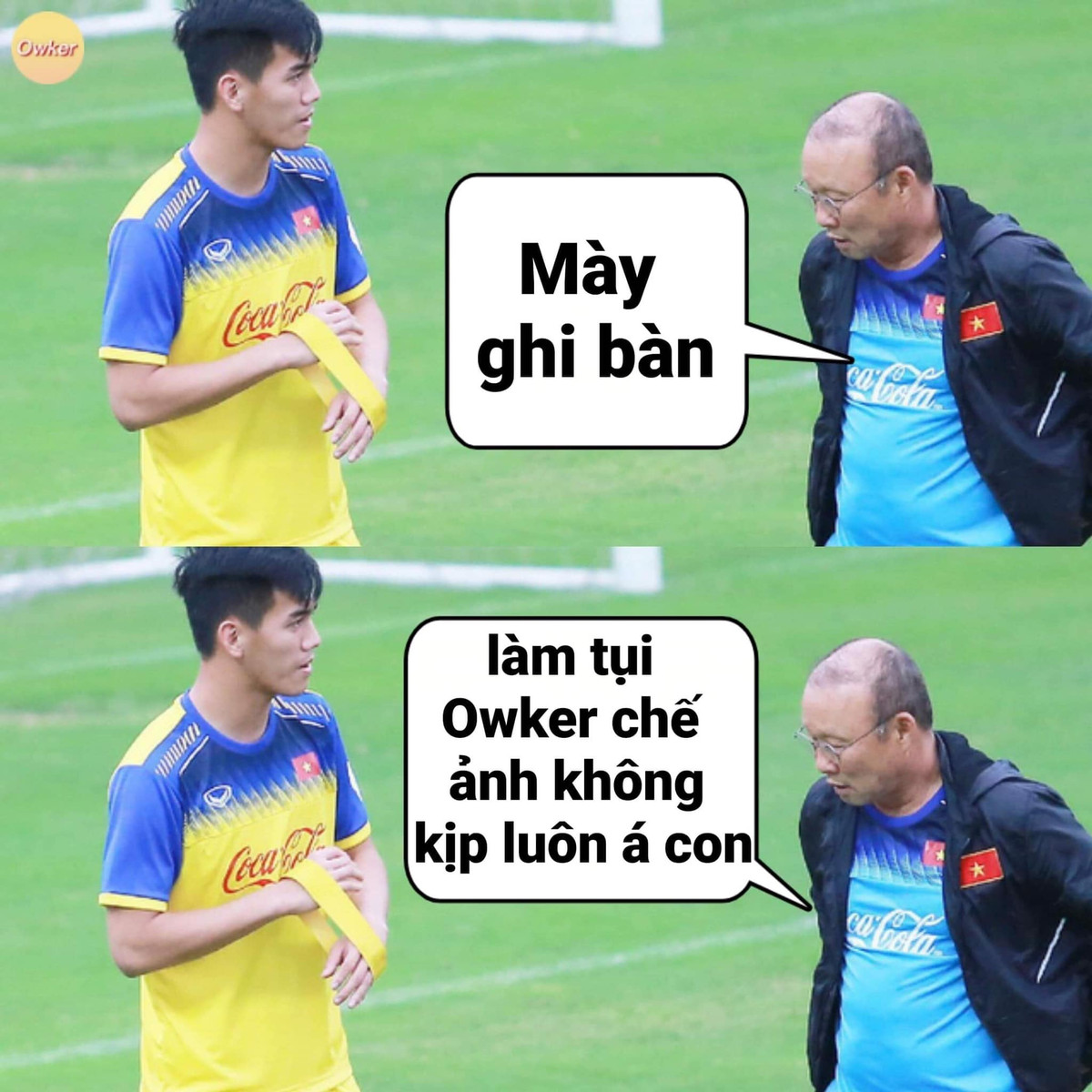 Tiến Linh bị người hâm mộ trách móc vì ghi bàn nhanh quá không kịp chế ảnh.