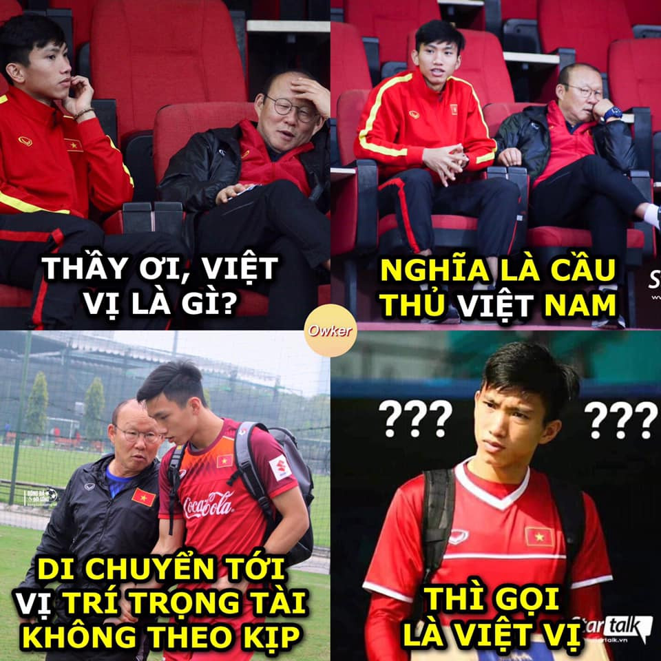 Một tình huống nữa gây tranh cãi đó là bàn thắng của Văn Hậu không được công nhận do lỗi việt vị. Tuy nhiên, sau khi xem lại quay chậm, cộng đồng mạng nhận định trọng tài có vấn đề về quang học pha bóng này.