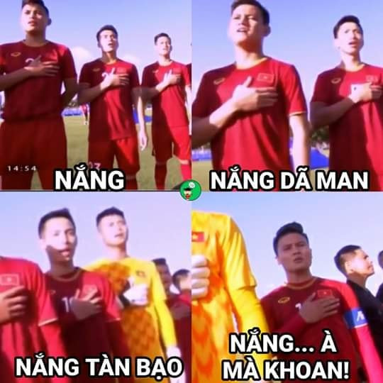 Lập công ở những phút cuối cùng của trận đấu, ấn định chiến thắng 6-1, Quang Hải vẫn bị người hâm mộ mang ảnh ra chế. Quá đáng với Hải lắm luôn á!