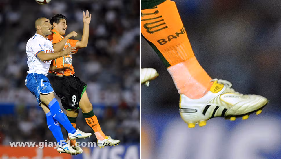 Trong những trận thi đấu cuối cùng tại Argentina trước khi chuyển sang thi đấu tại châu Âu, James đã đi đôi giày đá bóng Adidas Predator và đây cũng là cuối cùng James mang anh mang loại giầy này.