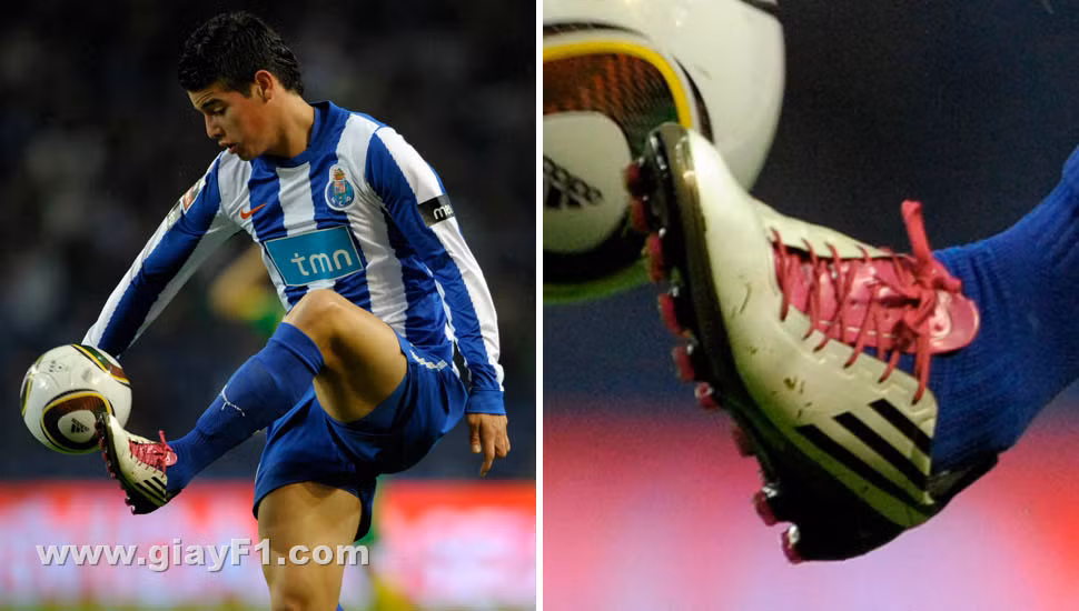 Khi James chuyển tới Bồ Đào Nha cùng với một dòng giày đá bóng tấn công của Adidas nổi tiếng vì trọng lượng siêu nhẹ, đó là Adidas Adizero F50. Trải nghiệm trong dòng giày đá bóng mới, Adizero đã thật sự rất phù hợp với phong cách chơi bóng của James và anh đã không còn dùng Predator nữa.