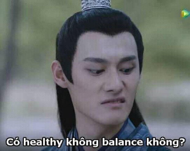 Câu nói "Có healthy không? Balance không" của cô gái trẻ trở thành câu đùa phổ biến trong giới trẻ.