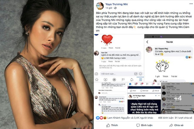 Yaya Trương Nhi thậm chí đăng đàn tuyên bố sẽ khởi kiện Ngân 98 cũng như những dân mạng chỉ trích, tung tin sai sự thật về cô trong suốt những ngày qua.