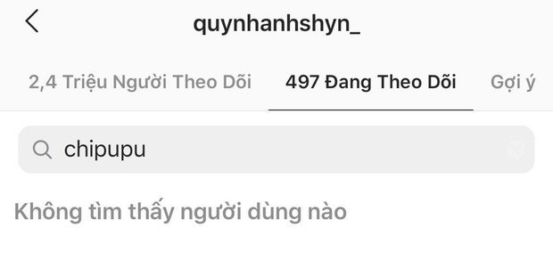 Theo đó, hot girl Quỳnh Anh Shyn đột ngột unfollow Chi Pu trên Instagram.
