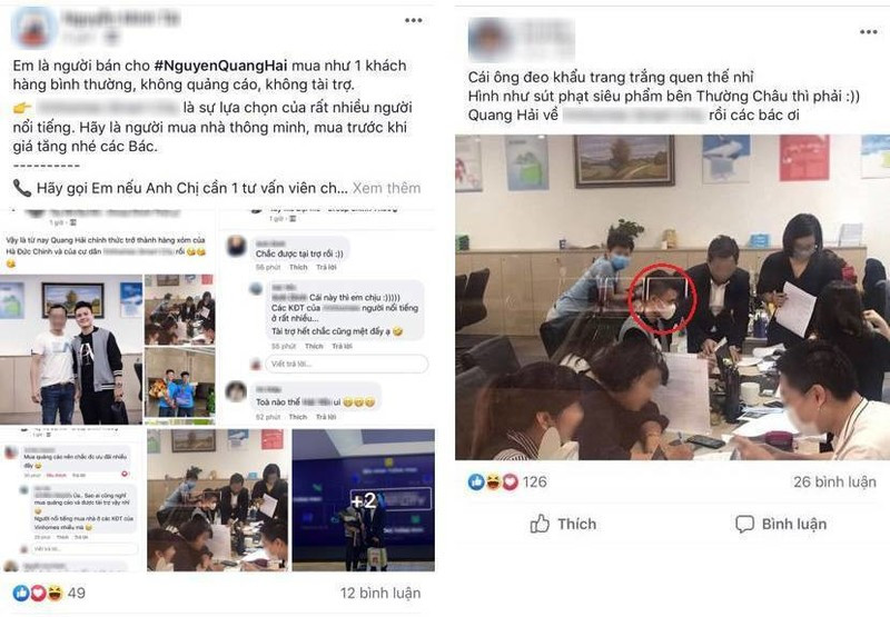 Ban đầu, nhiều người cho rằng rất có thể đây có thể chỉ là một bài viết quảng cáo cho dự án bất động sản, thế nhưng chính người bán đã lên tiếng xác nhận việc Quang Hải mua nhà, không hề có bất kỳ yếu tố quảng cáo nào. Nhiều bài đăng khác cũng cho biết bắt gặp cầu thủ nổi tiếng đang giao dịch.