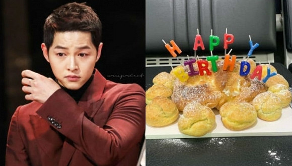 Song Joong Ki rot nuoc mat don sinh nhat dau tien hau ly hon Song Hye Kyo