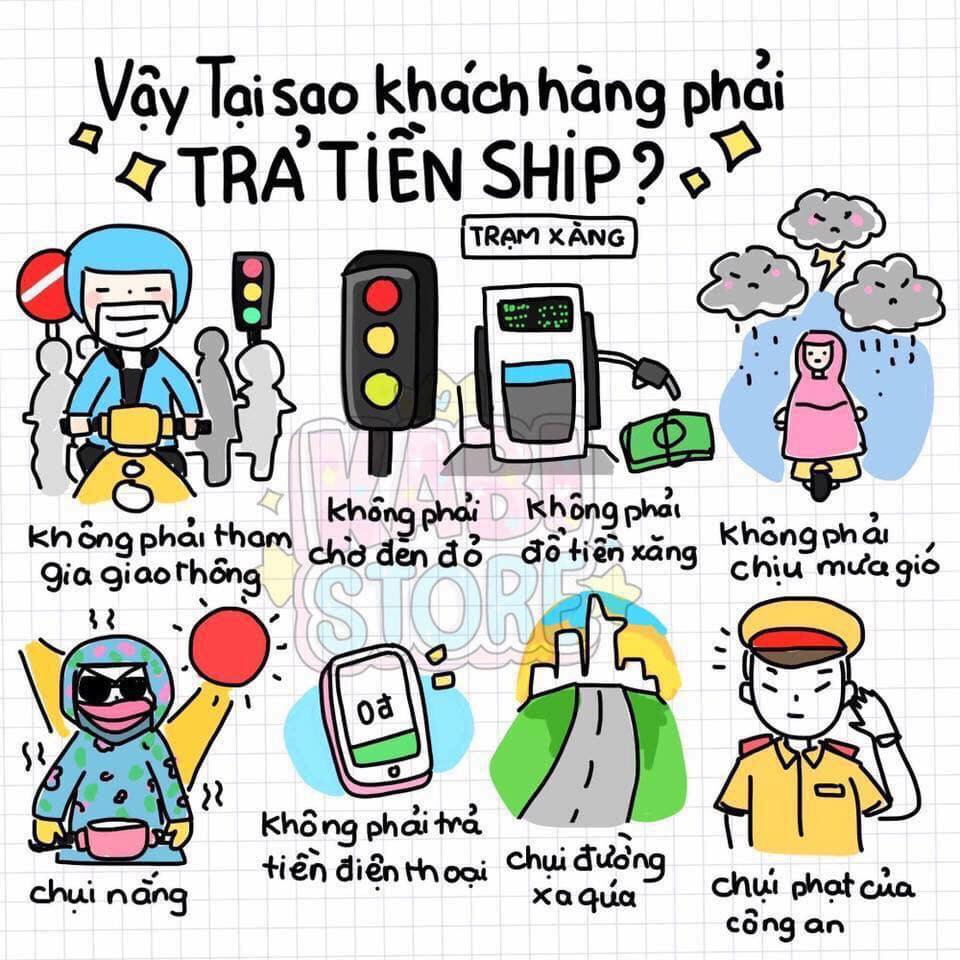 Một bộ phận khách hàng lại "tiếc" vài chục nghìn tiền ship dù không muốn đến tận cửa hàng mua đồ.
