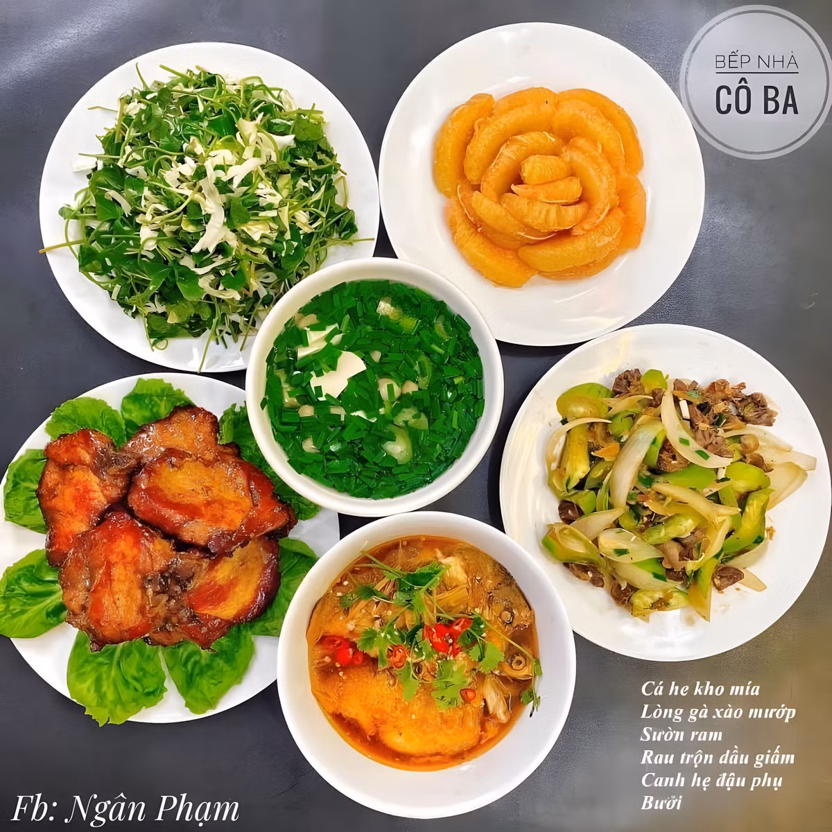 Cô con dâu nấu mâm cơm thế này thì bố mẹ chồng nào mà không quý nhỉ.