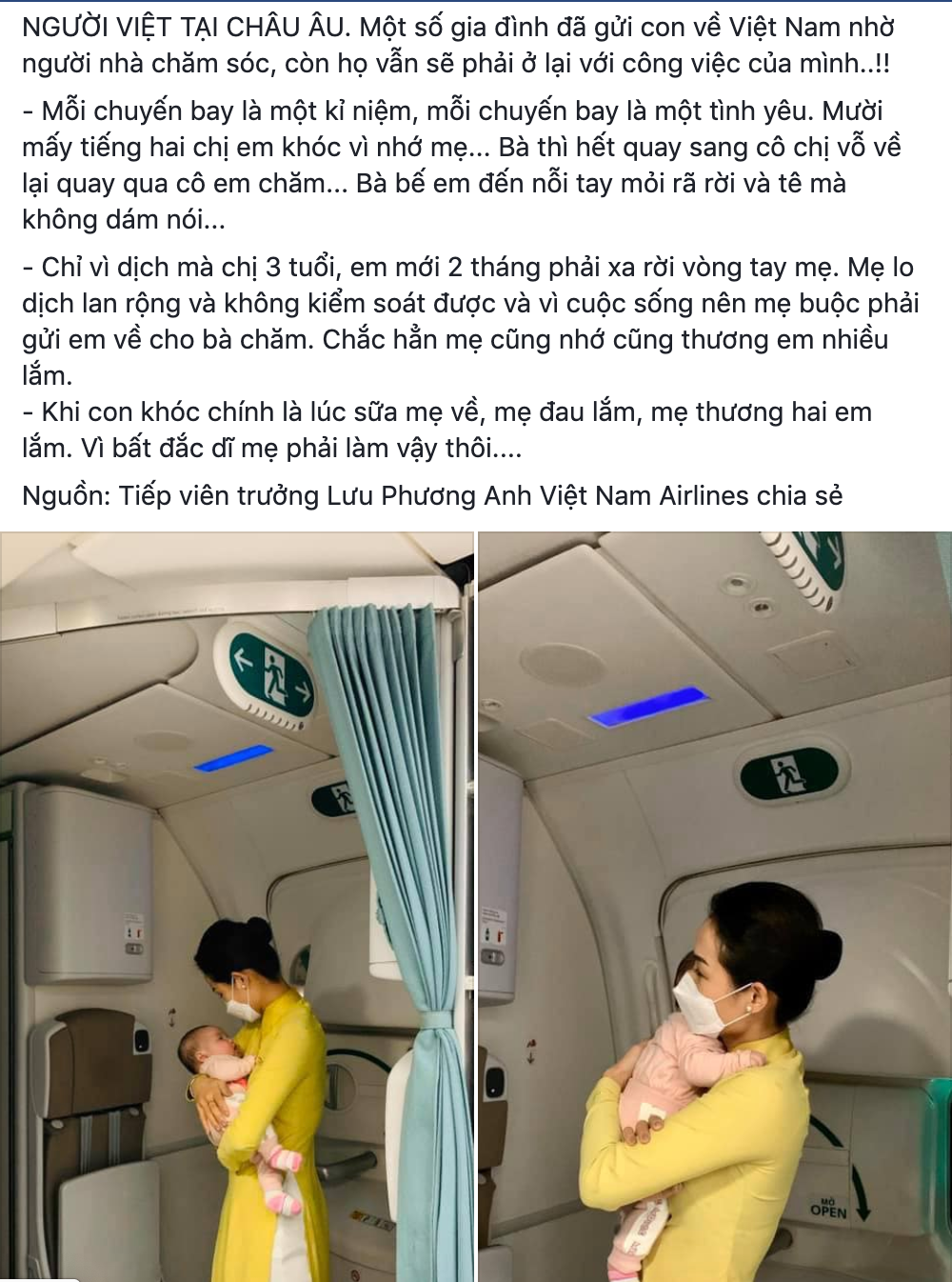 Roi nuoc mat doc tam su nu TVHK don em be 2 thang tuoi ve Viet Nam phong Covid-19