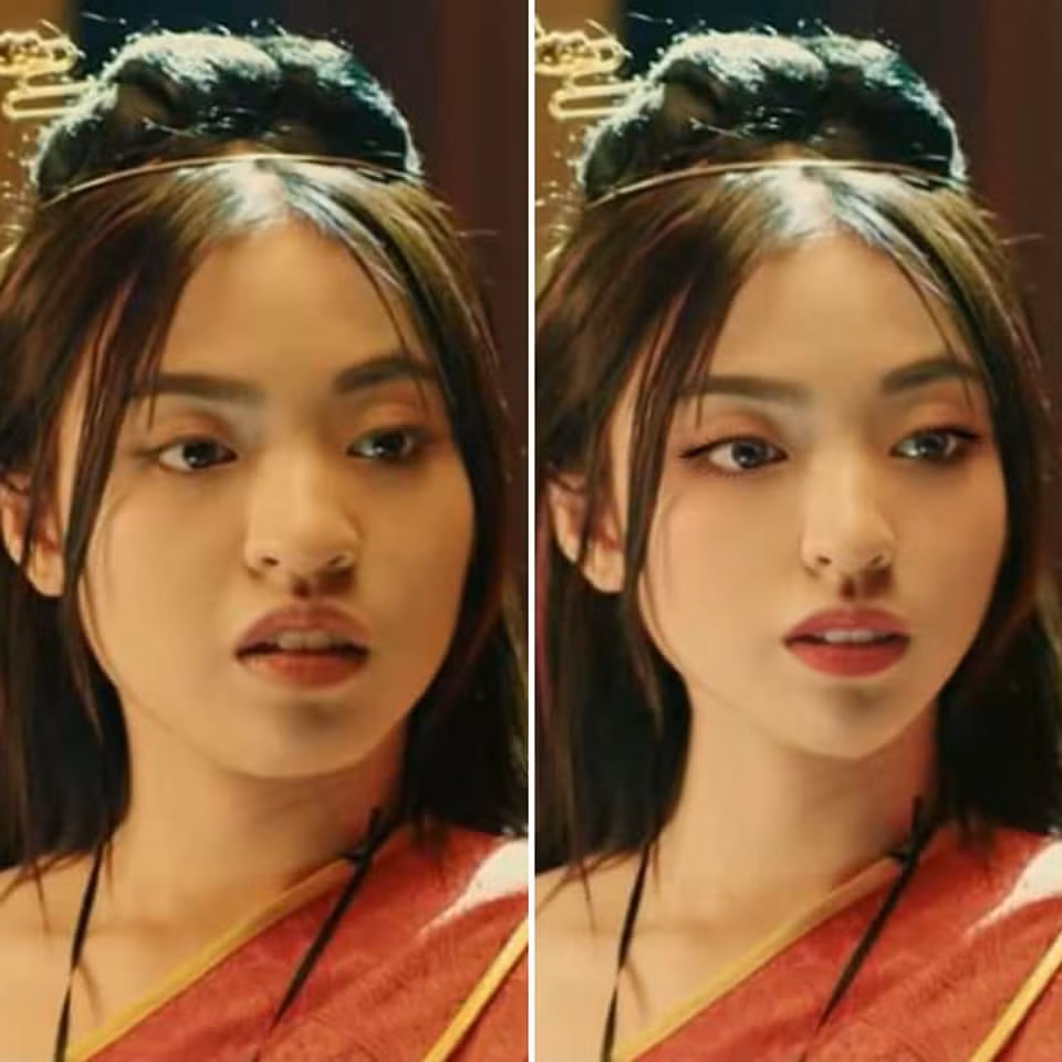 Thậm chí, nhiều người "có tâm" còn đem ảnh của Thanh Tâm ra photoshop để giống với trên Tik Tok.