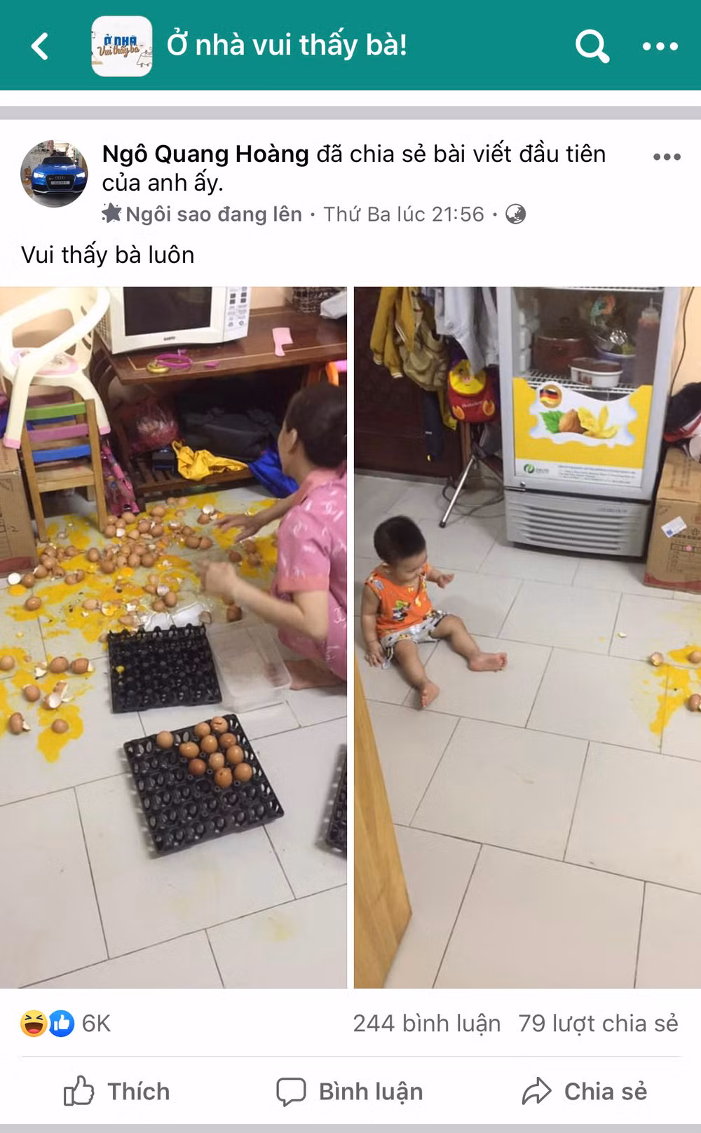 Trường học không mở cửa, công ty cho "work from home" thì hiển nhiên cả nhà từ bố mẹ đến con cái đều phải sinh hoạt tại gia. Tuy nhiên, không phải hành trình trông con nào cũng trở nên hoàn mỹ. Trong group Ở Nhà Vui Thấy Bà, có muôn hình vạn trạng kiểu chăm sóc con cái trong mùa dịch, từ team phụ huynh "lầy lội" đến hội "than trời thở đất" với tình trạng "trông con như đánh giặc", để xem kiểu chăm sóc "cậu ấm cô chiêu" trong những ngày nghỉ dịch như thế nào nhé!