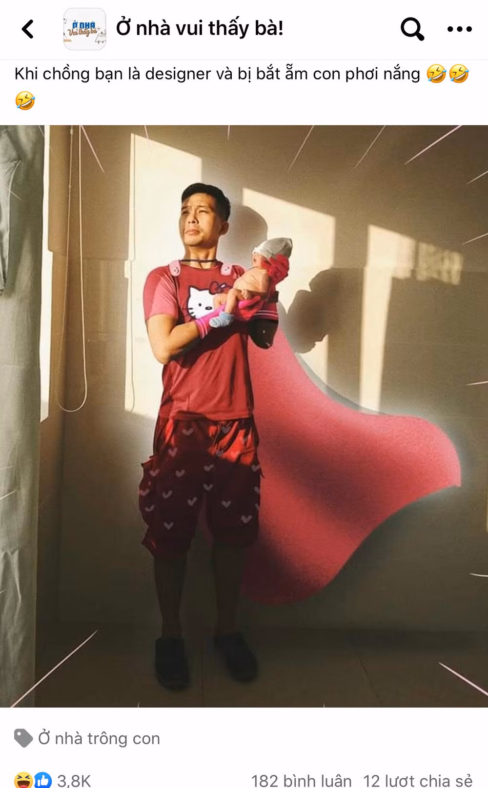 Bên cạnh đó, không ít ông bố, bà mẹ "lầy lội", luôn có những ý tưởng độc đáo để cùng con tạo nên nhiều trò vui. Nào là hóa trang thành người hùng tới công chúa, thiết kế váy áo bằng bỉm hoặc giấy vệ sinh,...