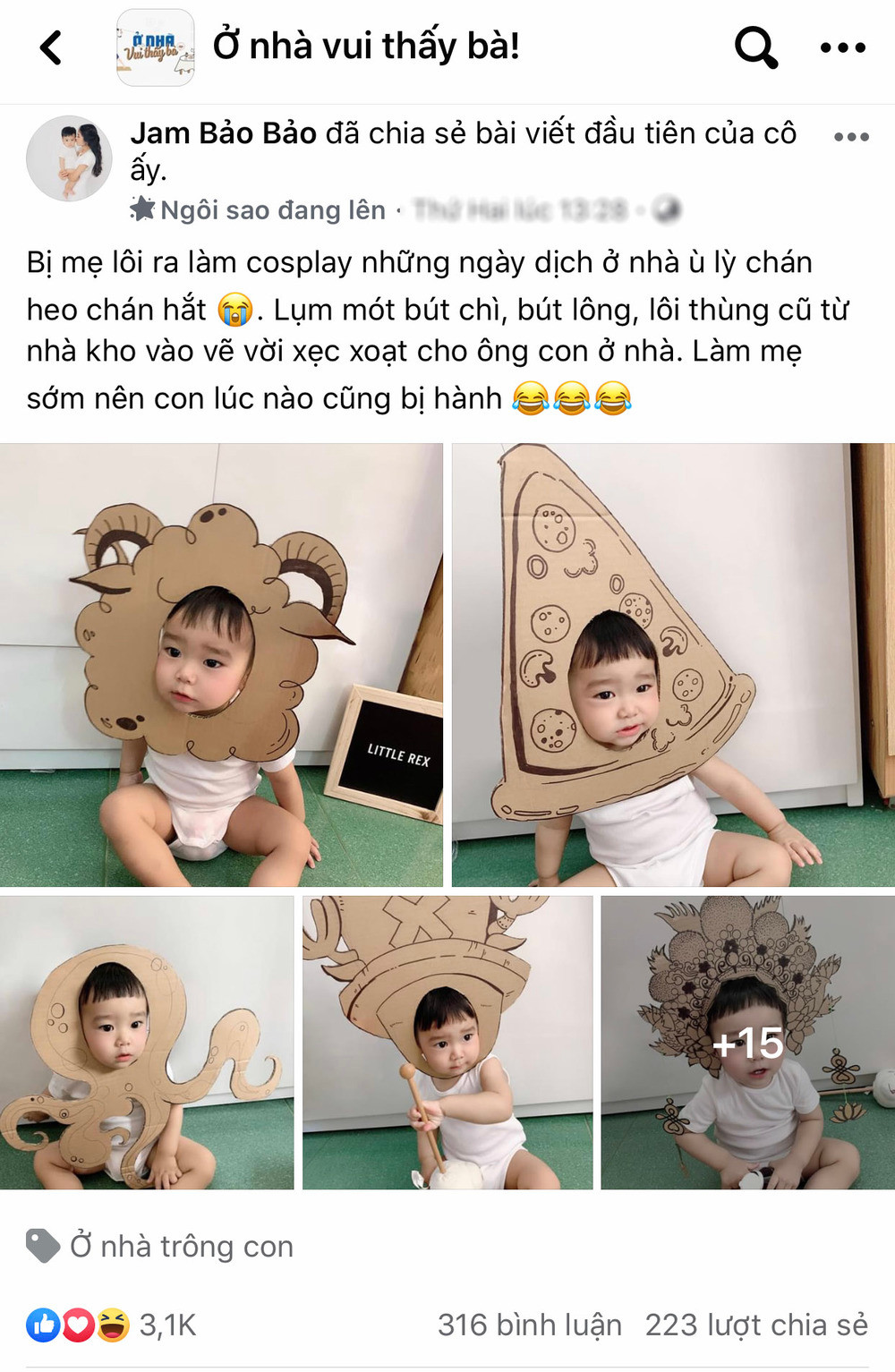 Song song những khoảnh khắc dễ thương, "healthy, balance" của bố mẹ và "các cậu ấm, cô chiêu" thì cũng không ít hậu trường "vén màn bí mật" về cảnh trông con khổ sở giữa mùa dịch. Rất nhiều cặp bố mẹ hay ông bà rơi vào tình huống "cười ra mắt" vì những trò nghịch ngợm từ con cái.