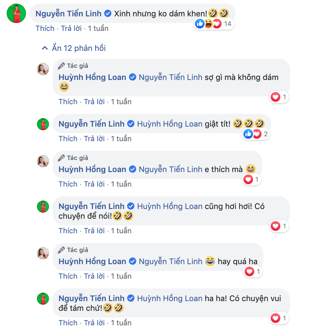 Sau khi chia tay bạn gái Ngọc Quyên, Tiến Linh liên tục khiến người hâm mộ chóng mặt bởi những pha "thả thính" cực gắt. Sau khi trở về từ SEA Games 30 với 7 bàn thắng, cầu thủ Becamex Bình Dương bị phát hiện thường xuyên bình luận trên trang cá nhân của hot girl World Cup, chỉ sau vài tháng, anh chàng lại bị bắt gặp buông lời tán tỉnh diễn viên Huỳnh Hồng Loan.